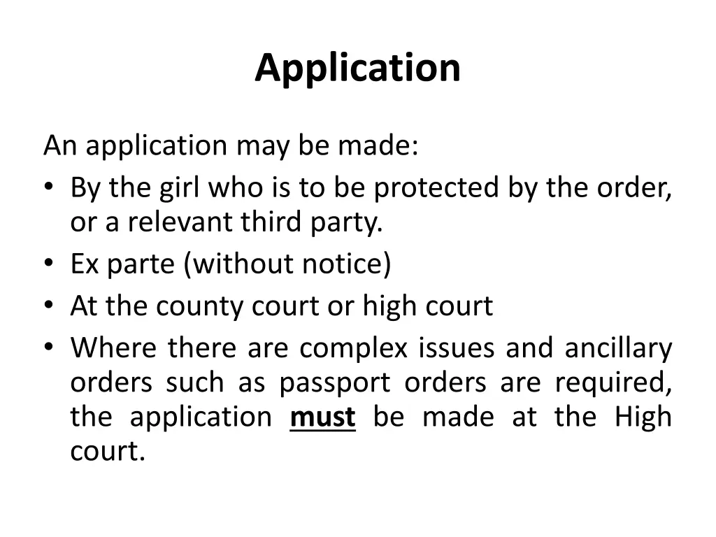 application