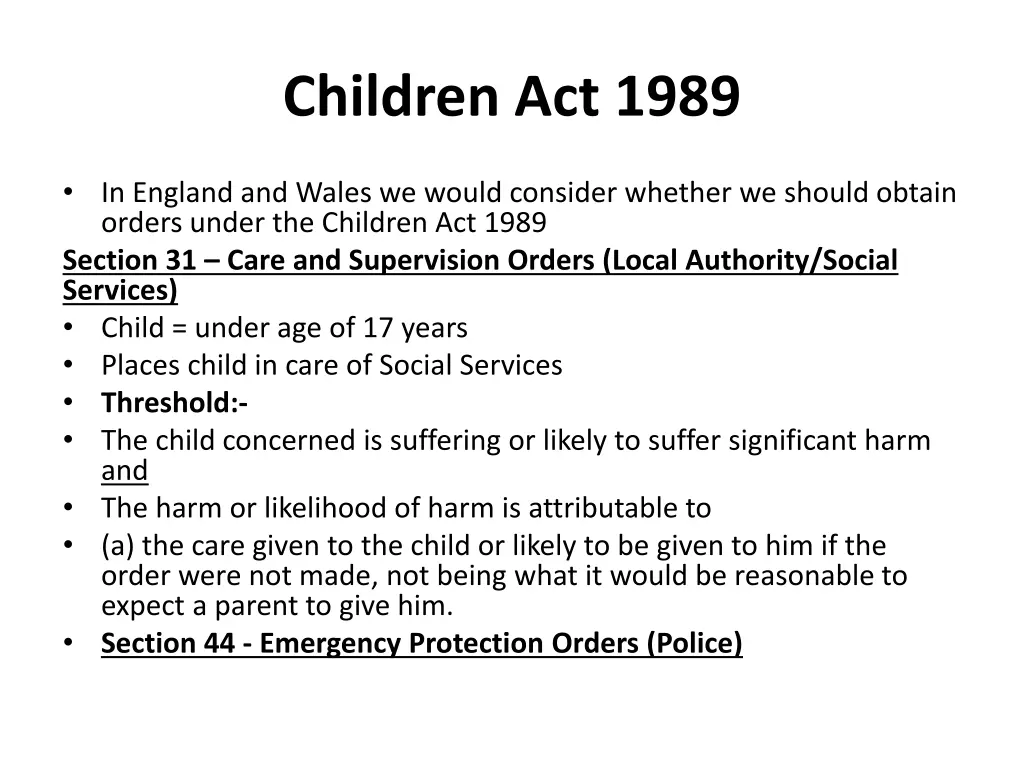 children act 1989