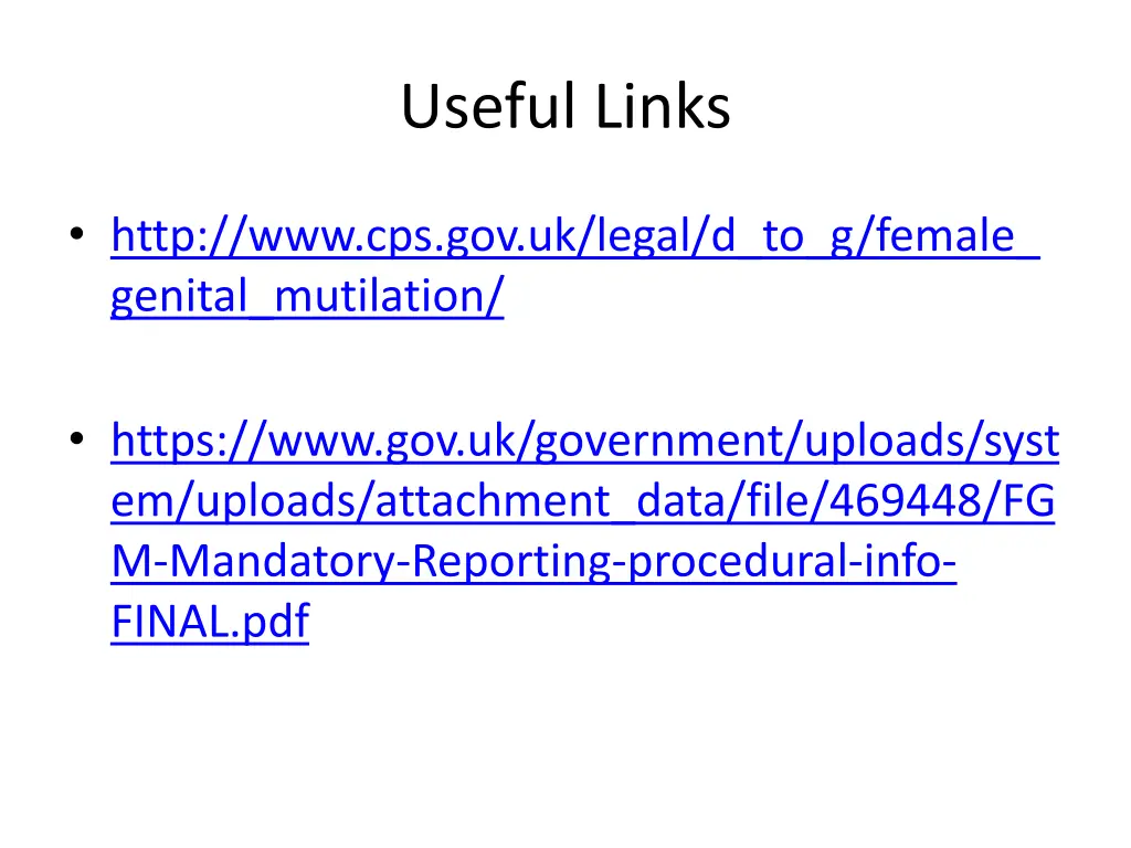 useful links