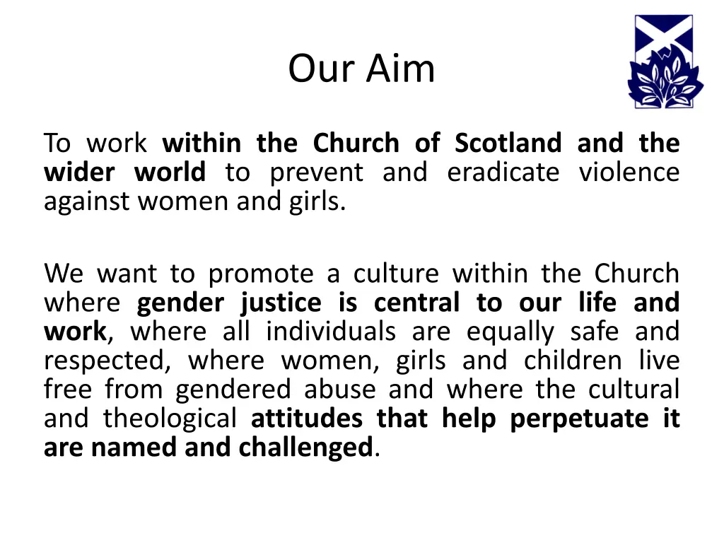 our aim