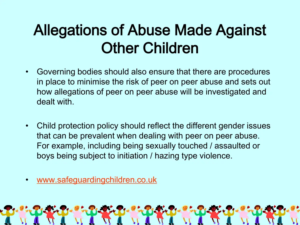 allegations of abuse made against allegations 1
