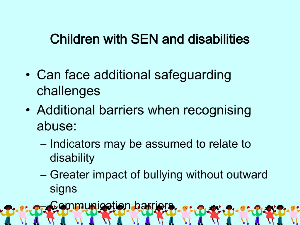 children with sen and disabilities children with