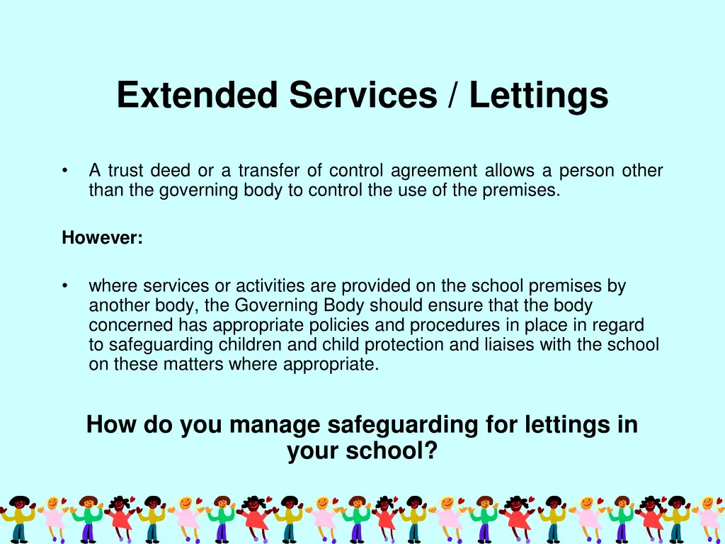 extended services lettings