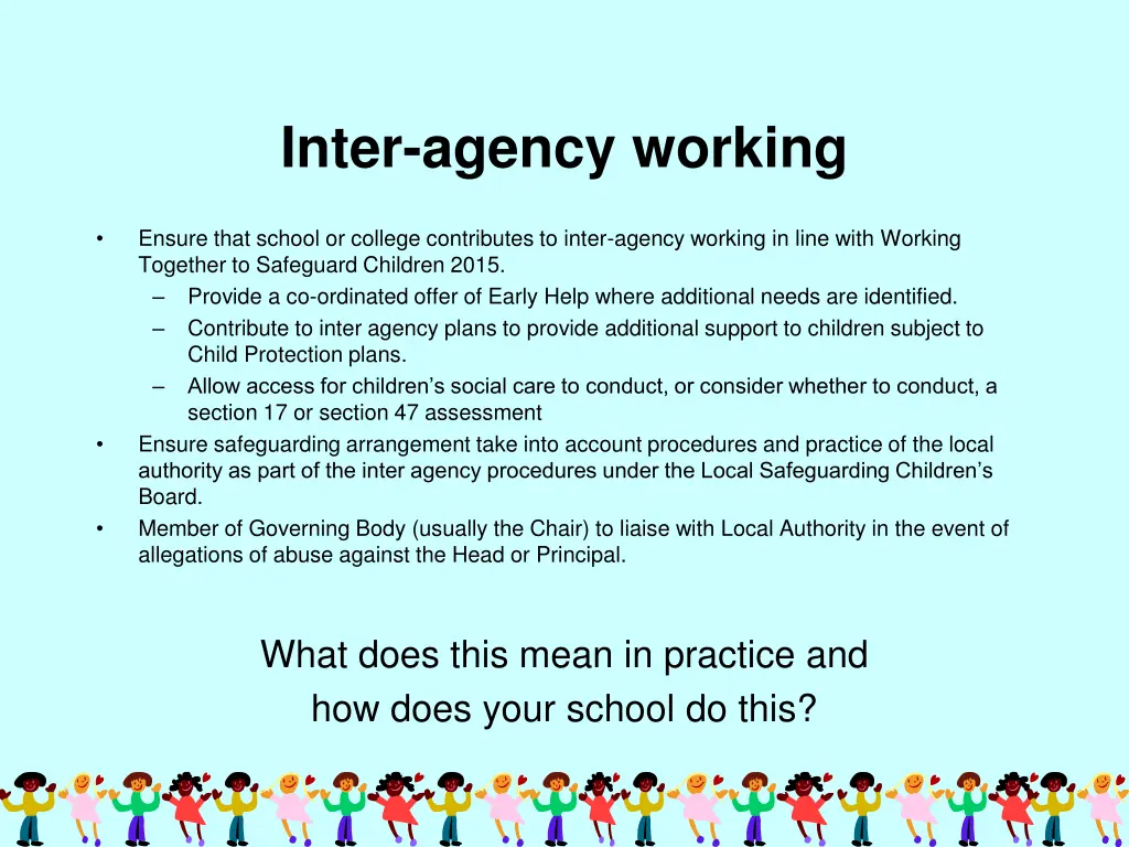 inter agency working