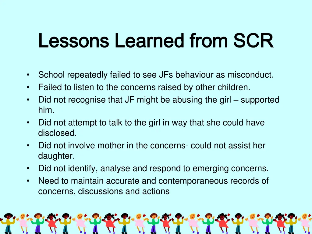 lessons learned from scr lessons learned from scr