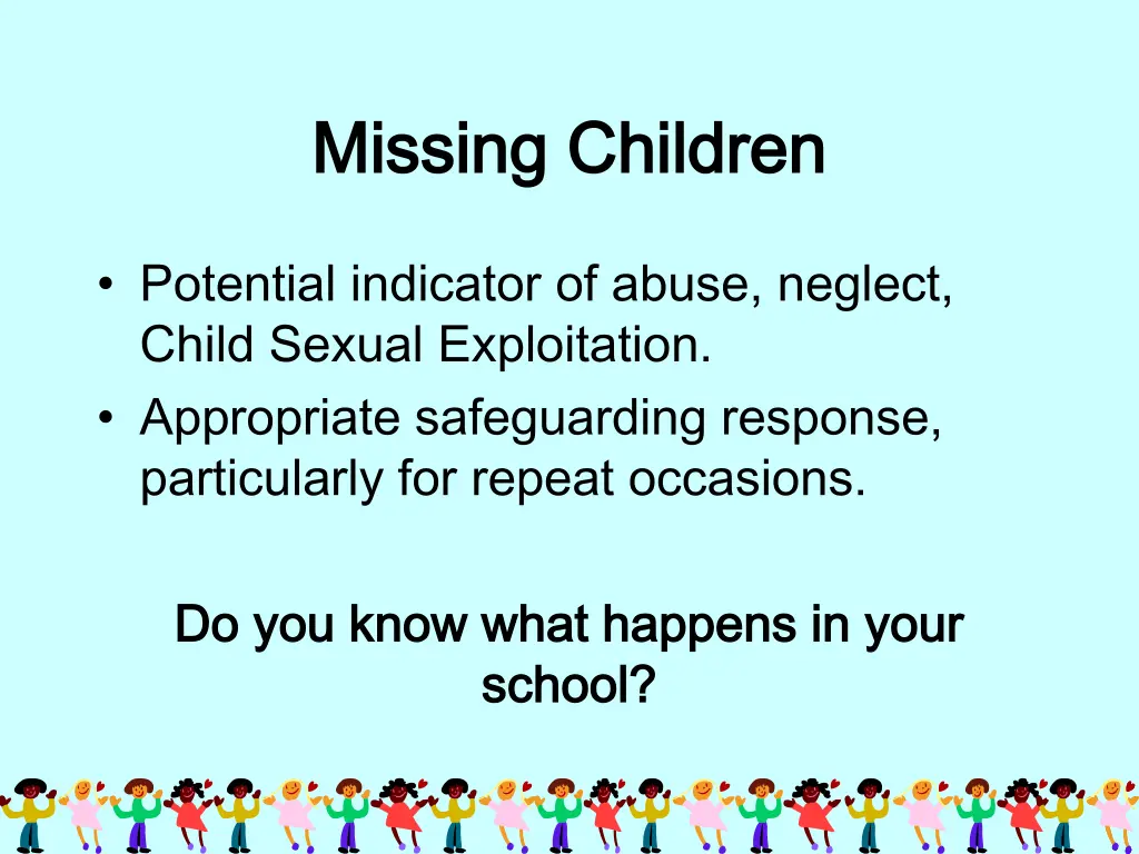 missing children missing children