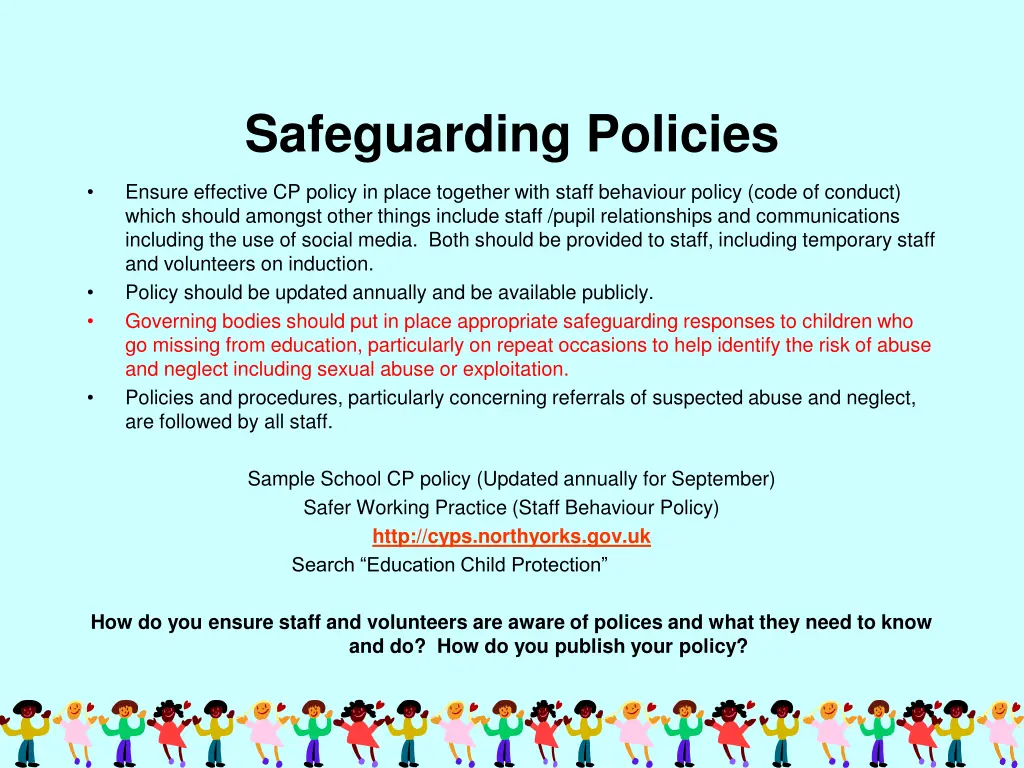 safeguarding policies