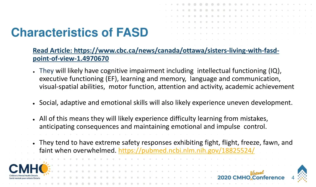 characteristics of fasd
