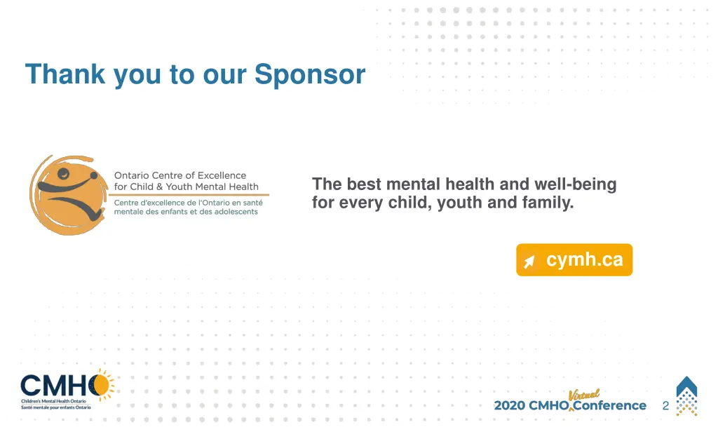 thank you to our sponsor