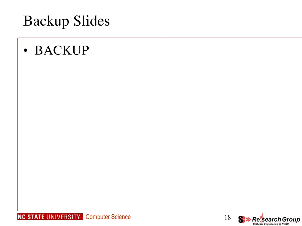 backup slides