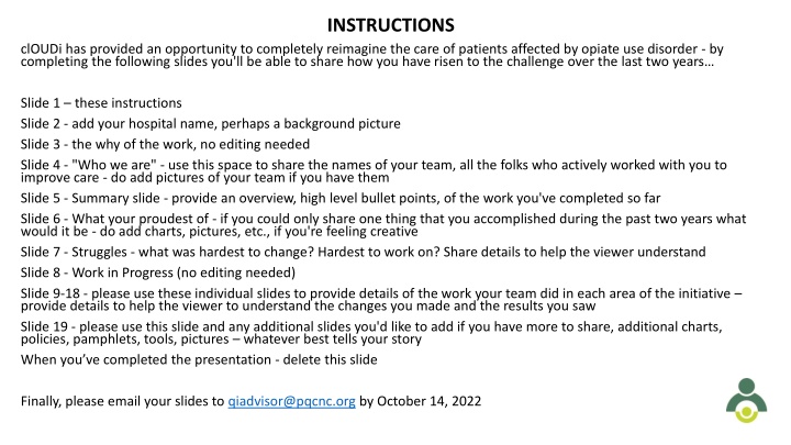 instructions