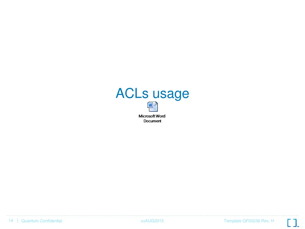 acls usage