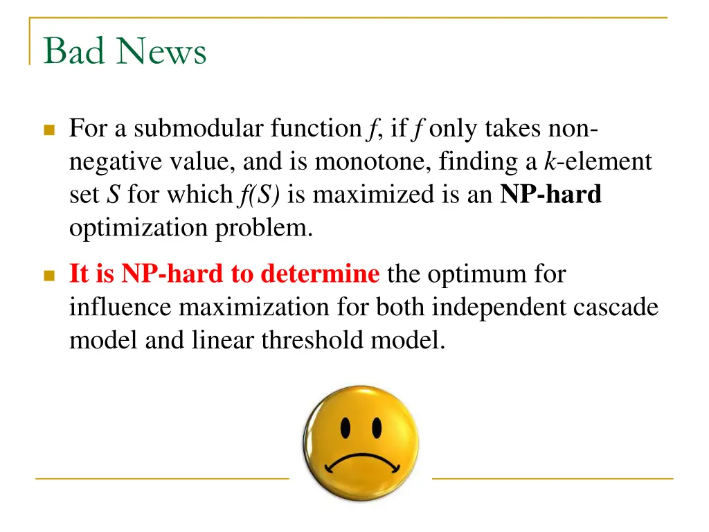 bad news
