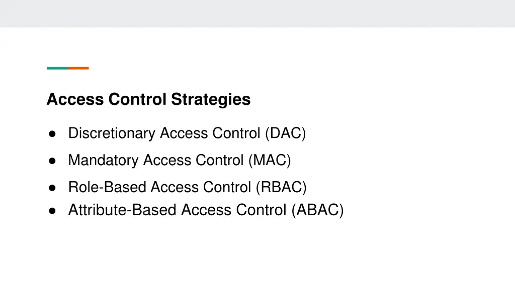 access control strategies