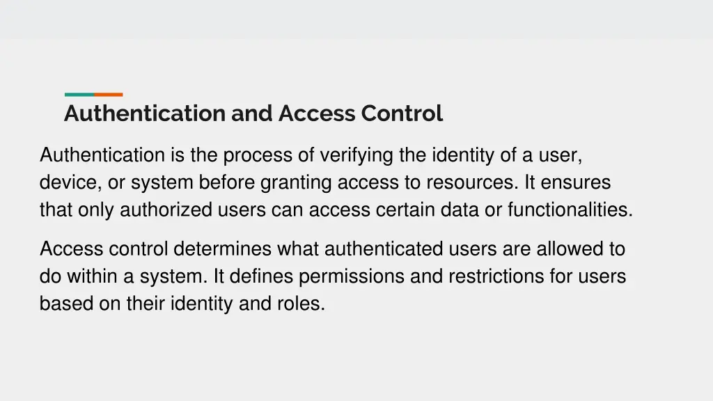 authentication and access control