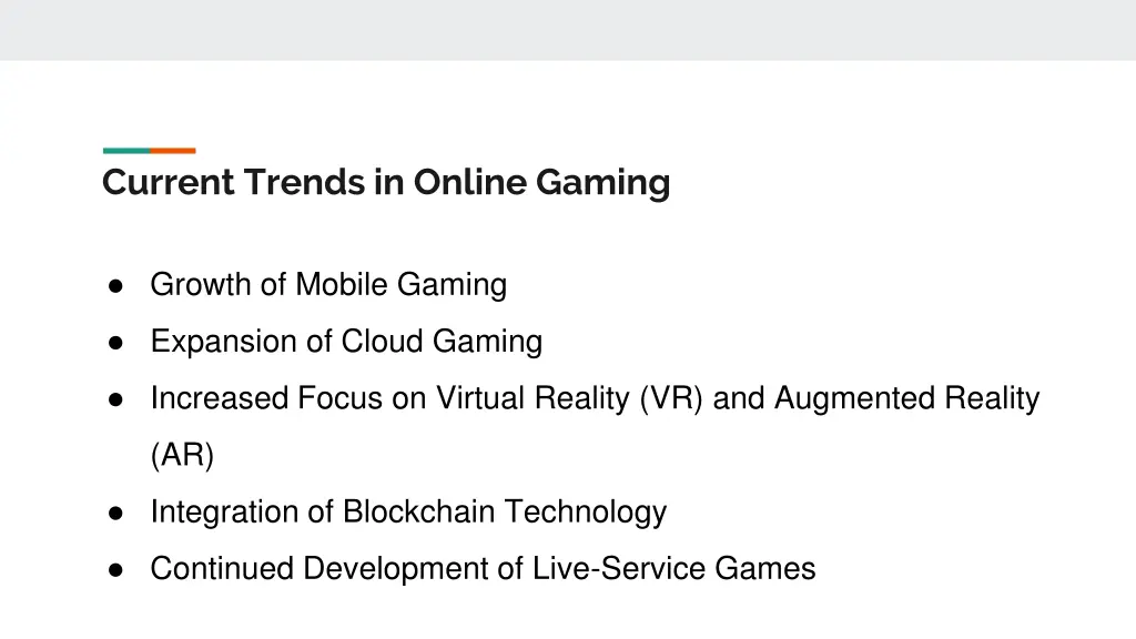 current trends in online gaming