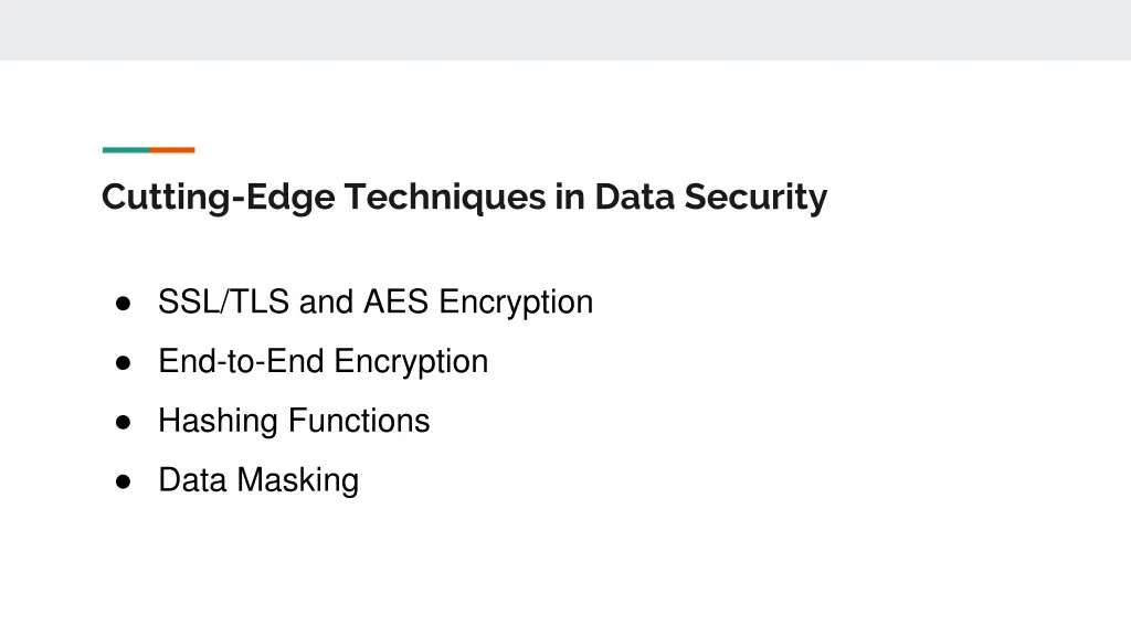 cutting edge techniques in data security