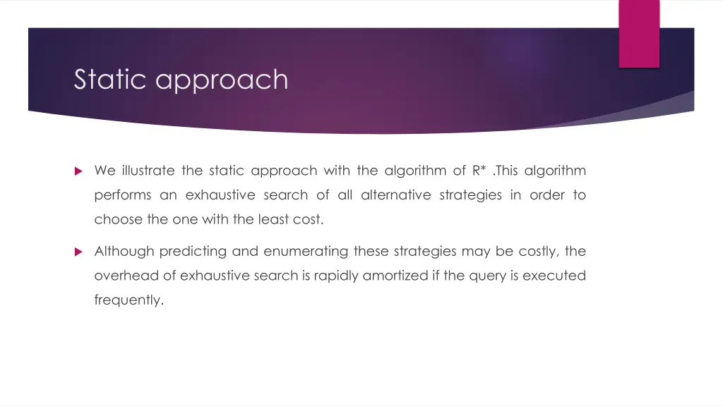 static approach