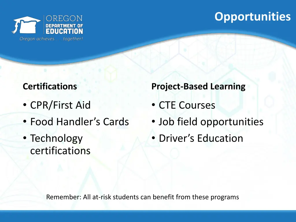 opportunities