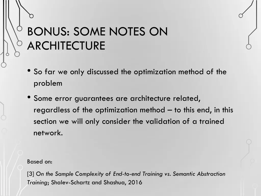 bonus some notes on architecture