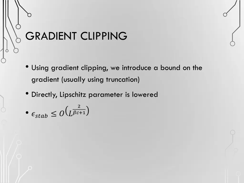 gradient clipping