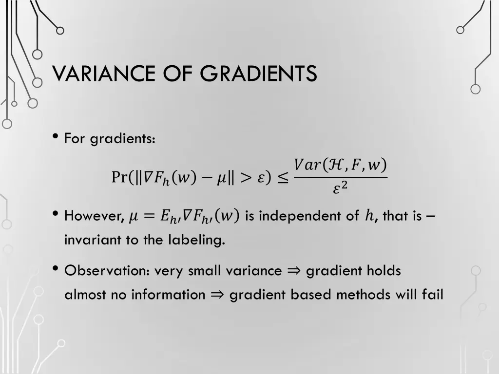variance of gradients 1