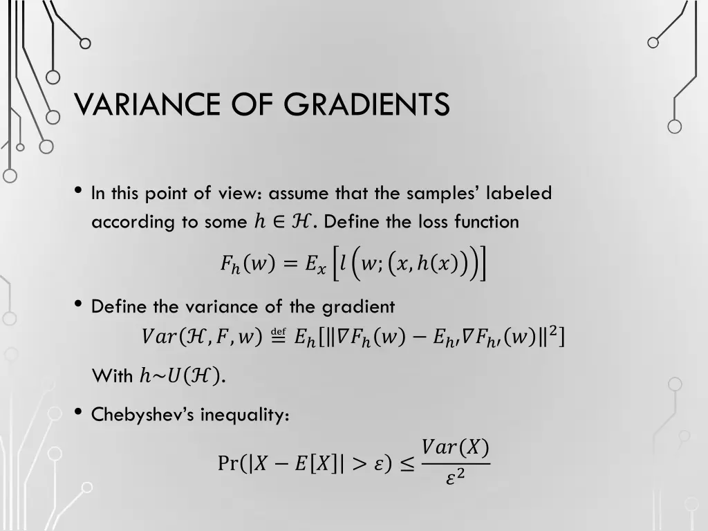 variance of gradients
