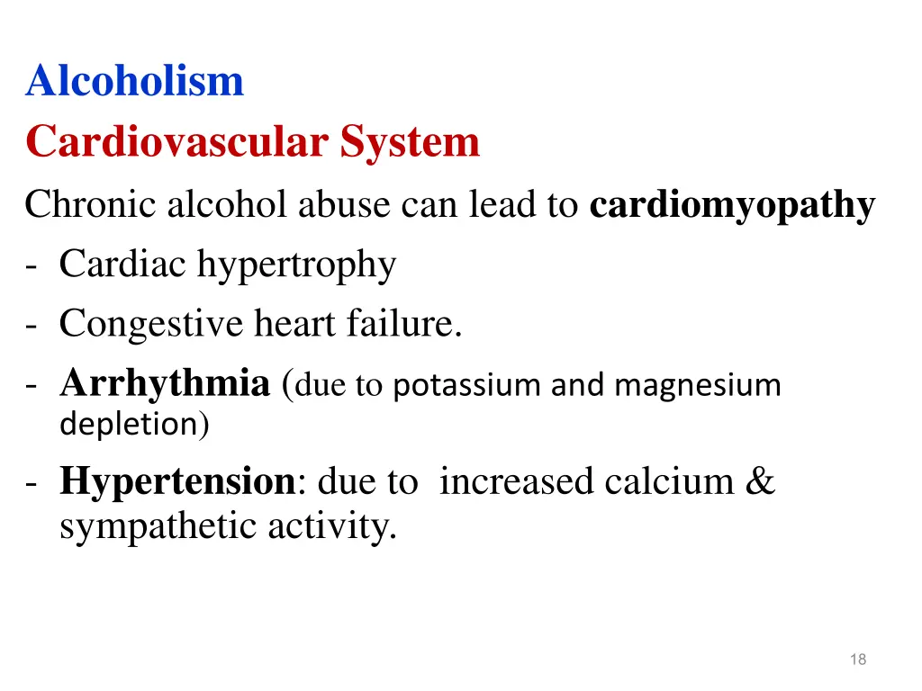 alcoholism cardiovascular system chronic alcohol