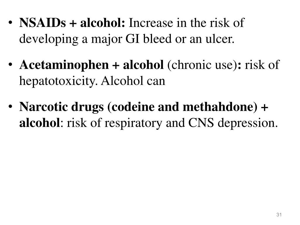 nsaids alcohol increase in the risk of developing