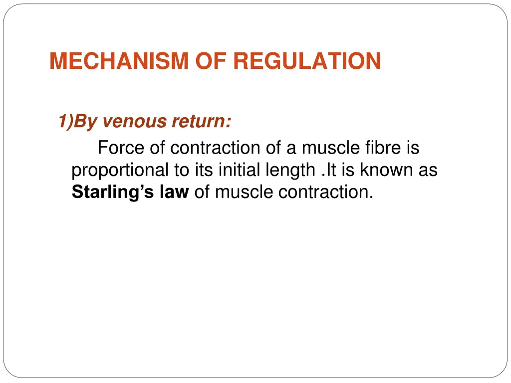 mechanism of regulation