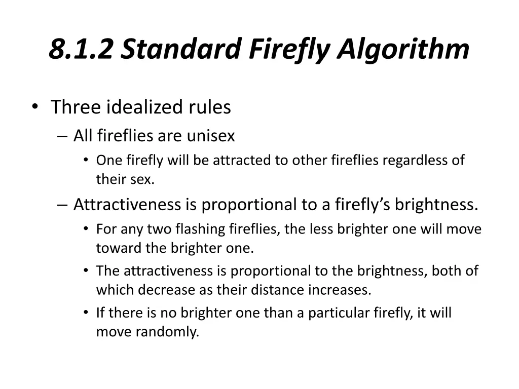8 1 2 standard firefly algorithm