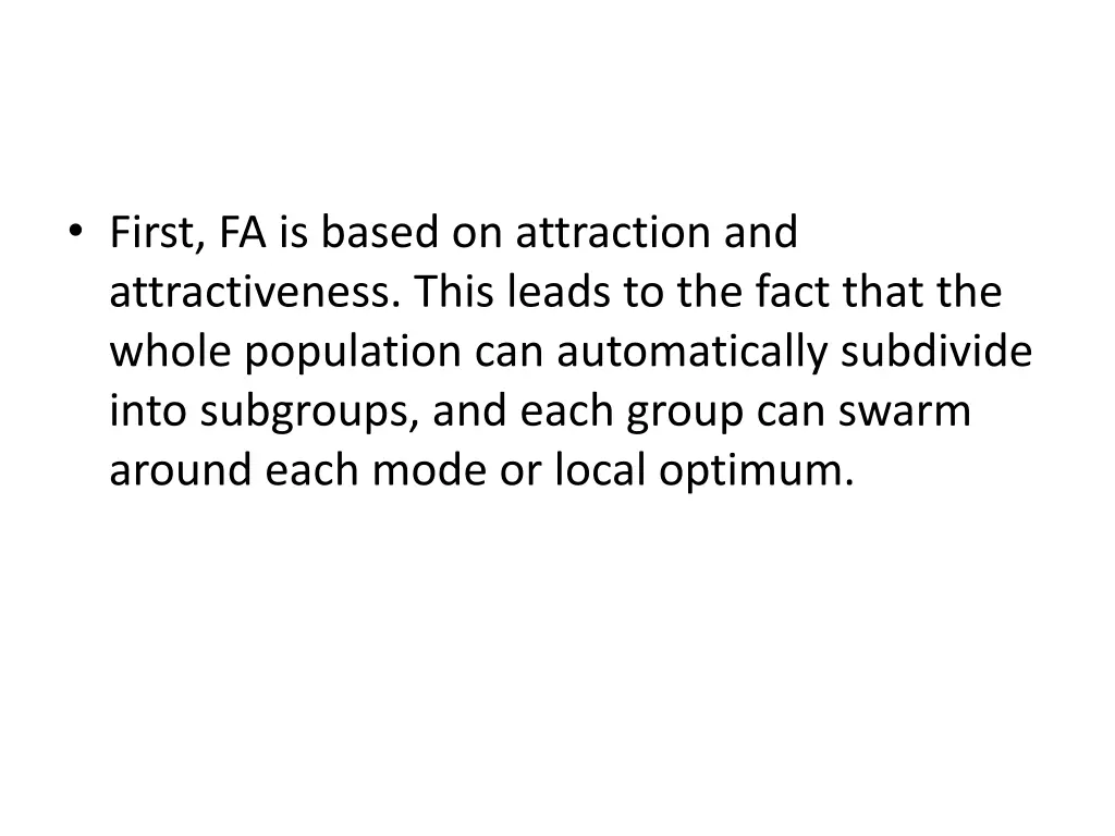 first fa is based on attraction