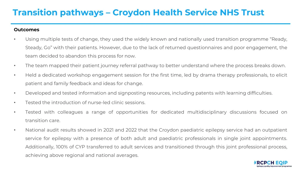transition pathways croydon health service 5