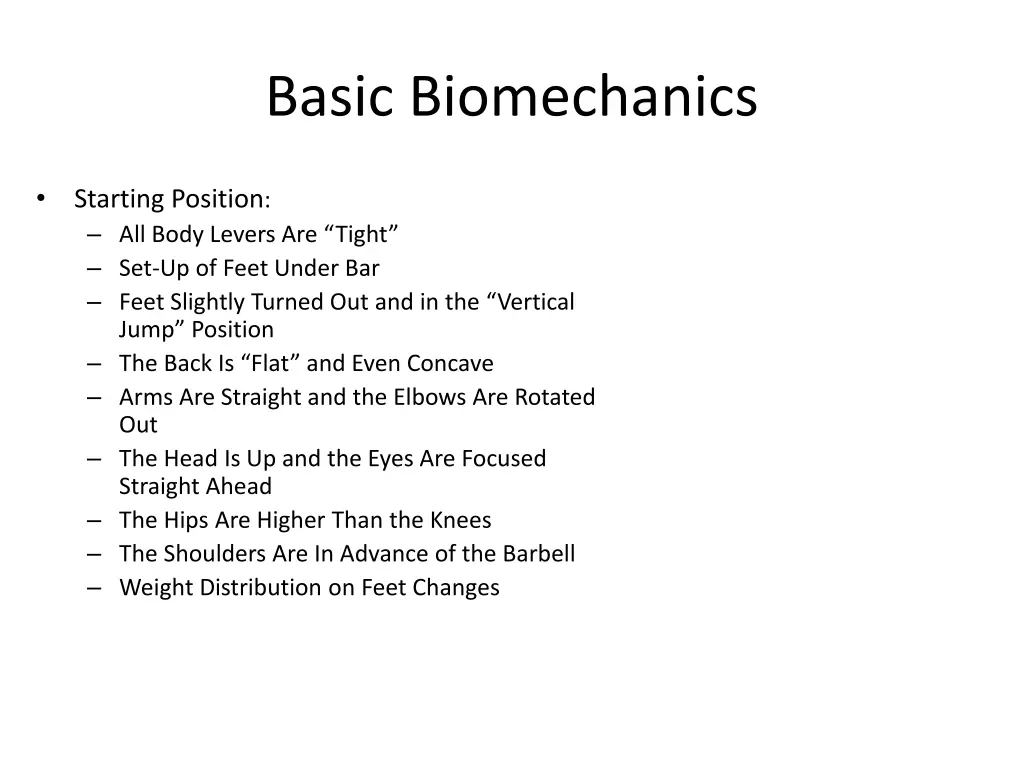 basic biomechanics