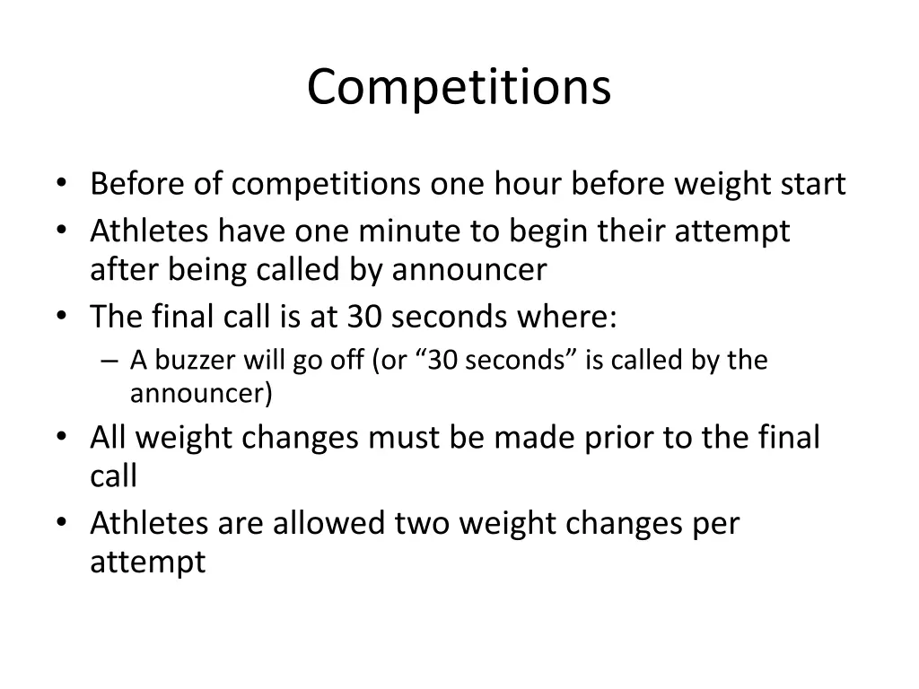 competitions