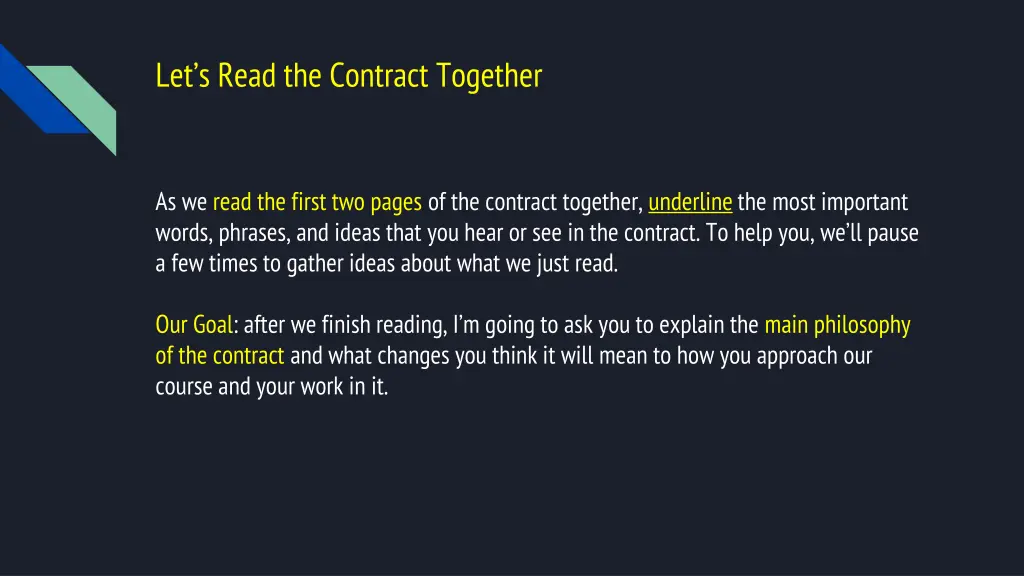 let s read the contract together