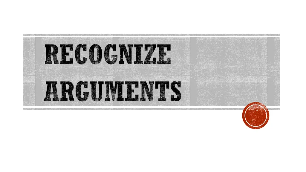 recognize arguments