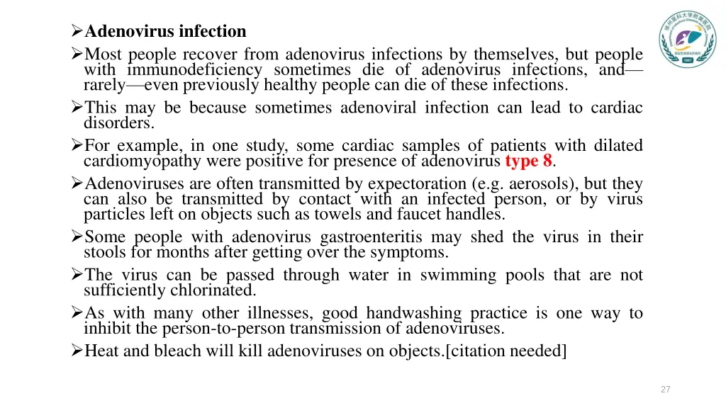 adenovirus infection most people recover from