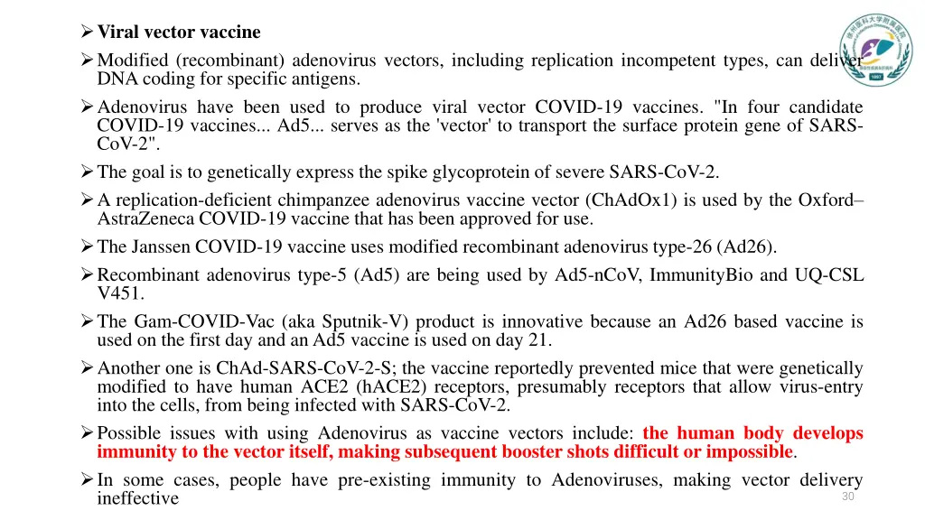 viral vector vaccine modified recombinant
