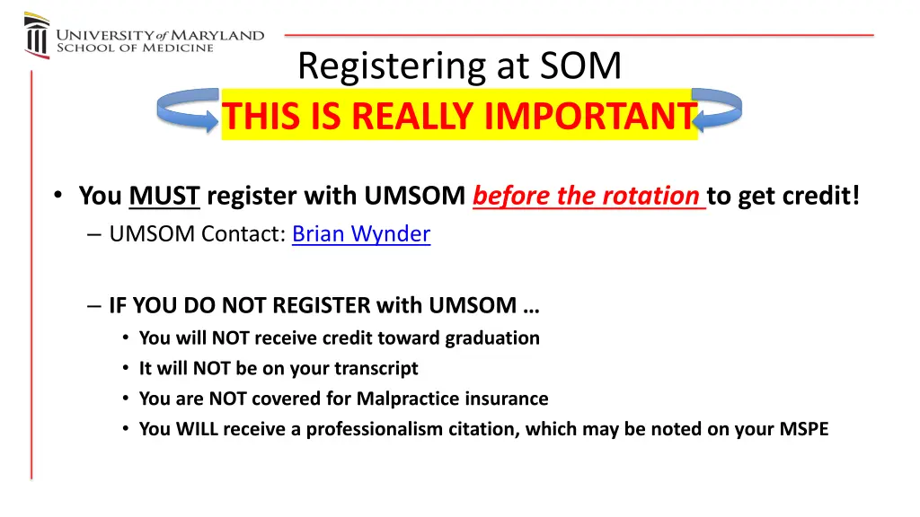 registering at som this is really important