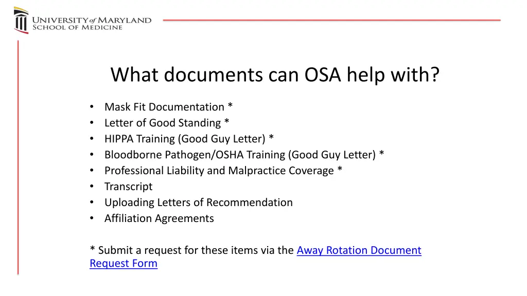 what documents can osa help with