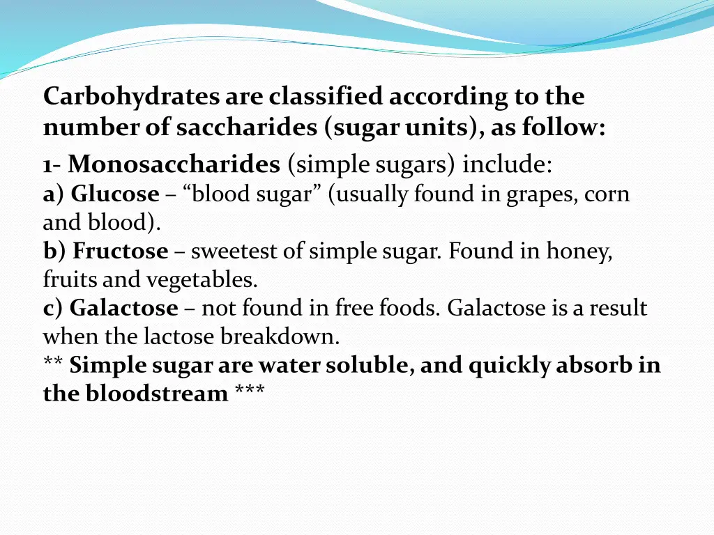 carbohydrates are classified according