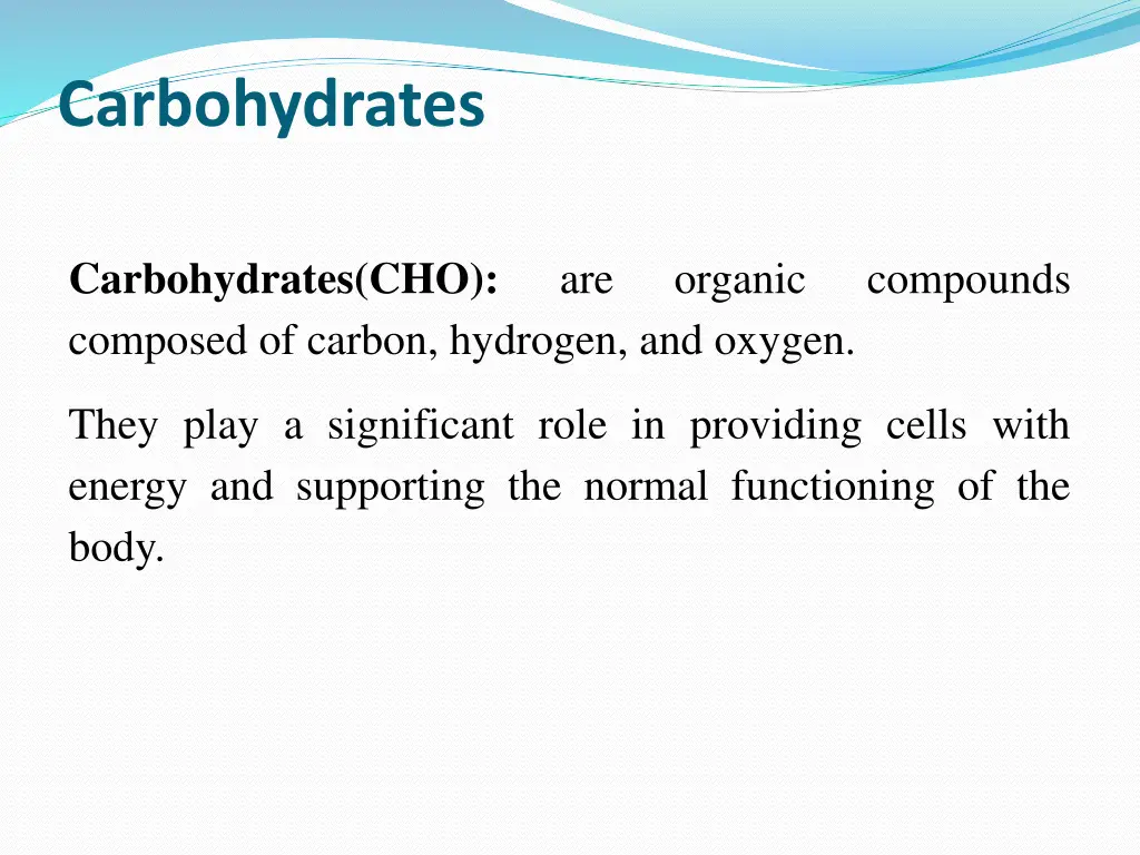 carbohydrates