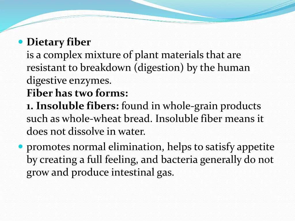 dietary fiber is a complex mixture of plant