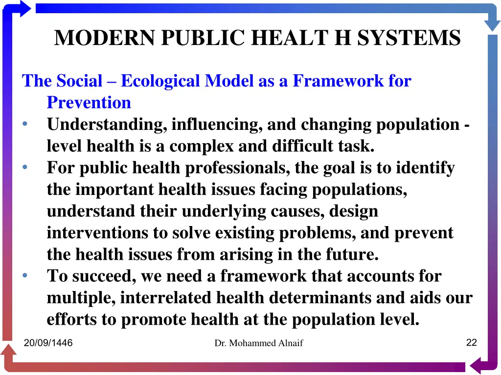 modern public healt h systems 19