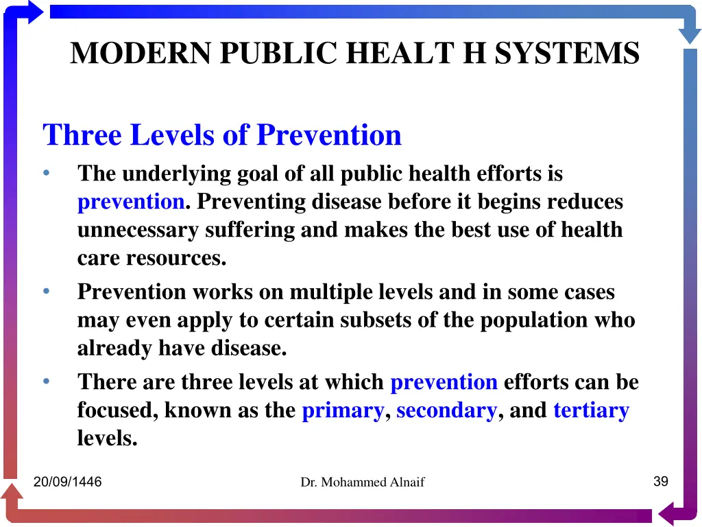 modern public healt h systems 35