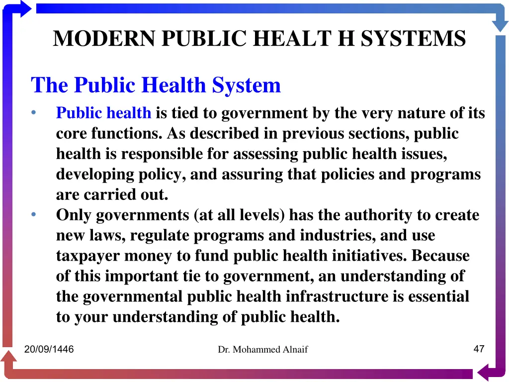 modern public healt h systems 42