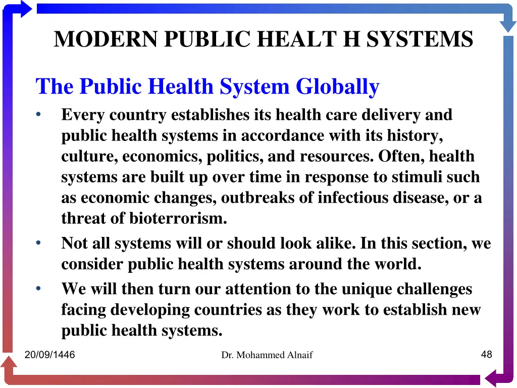 modern public healt h systems 43