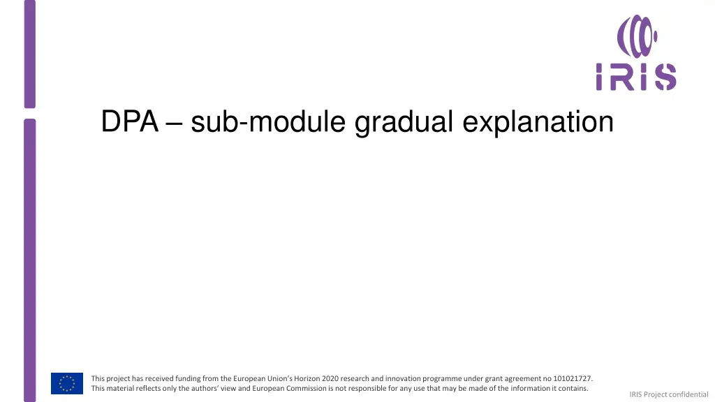 dpa sub module gradual explanation