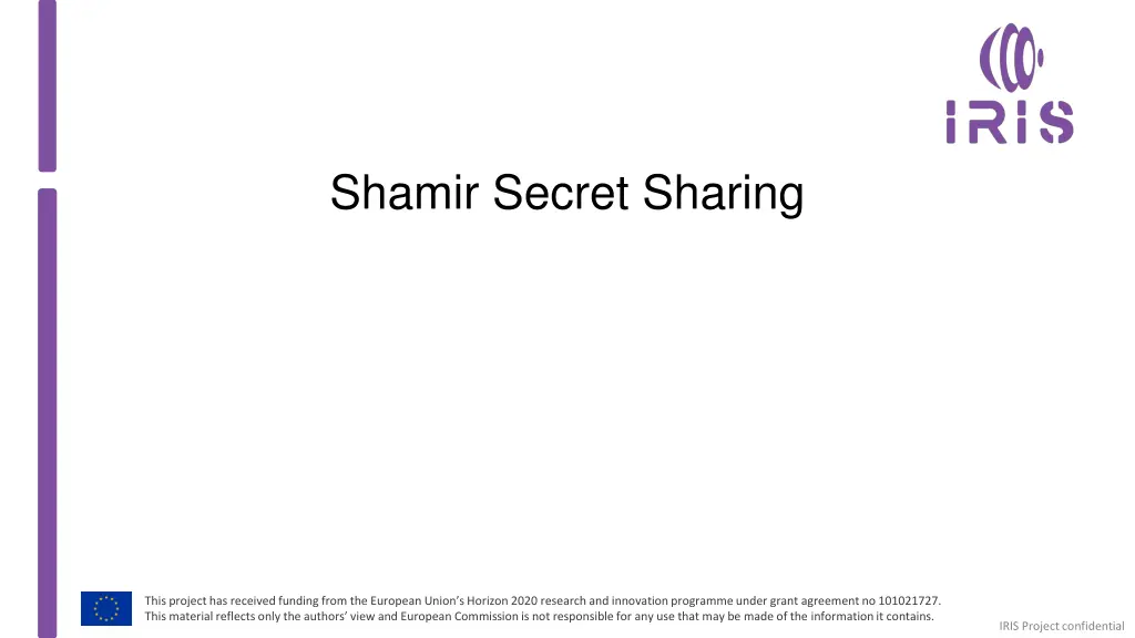 shamir secret sharing
